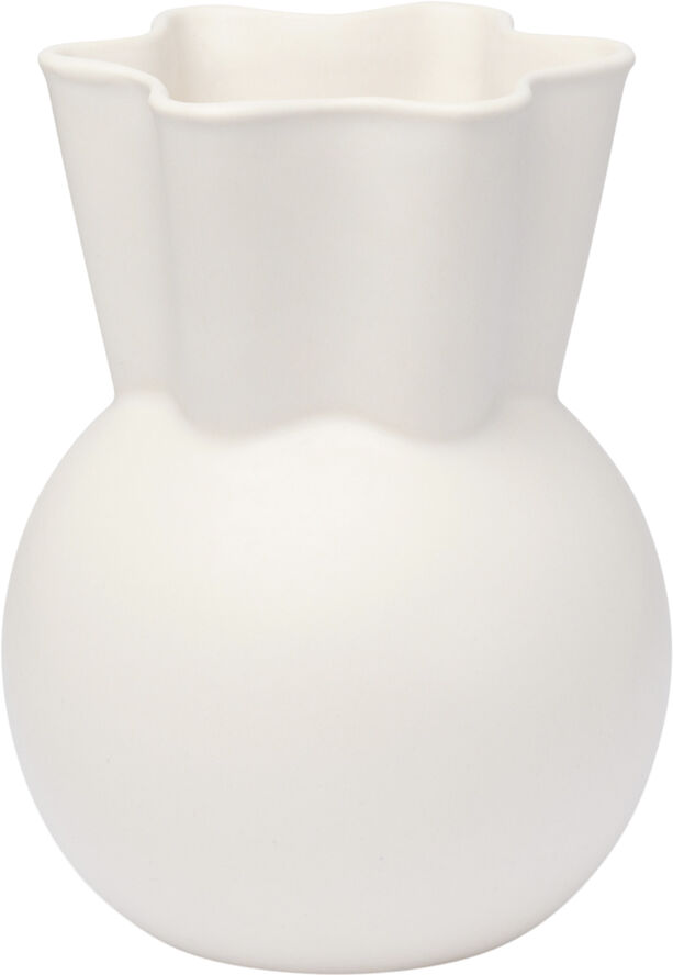 Spring Copenhagen Stor vase hvid - big white vase / SVUNGEN TOP Hvid