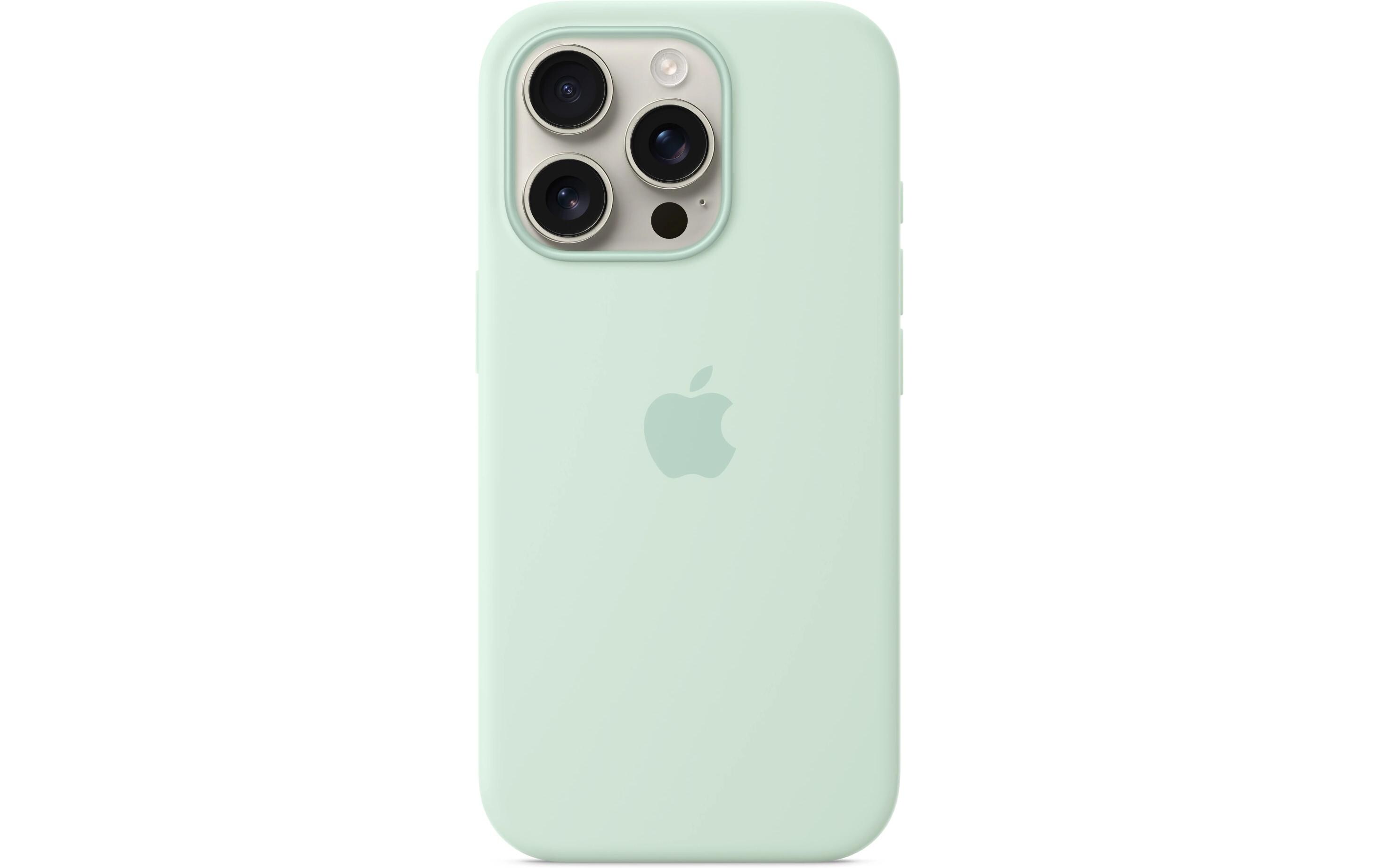 Silicone Case mit MagSafe iPhone 16 Pro AquamarineSilikon-Backcover mit «MagSafe» für das Apple iPhone 16 Pro