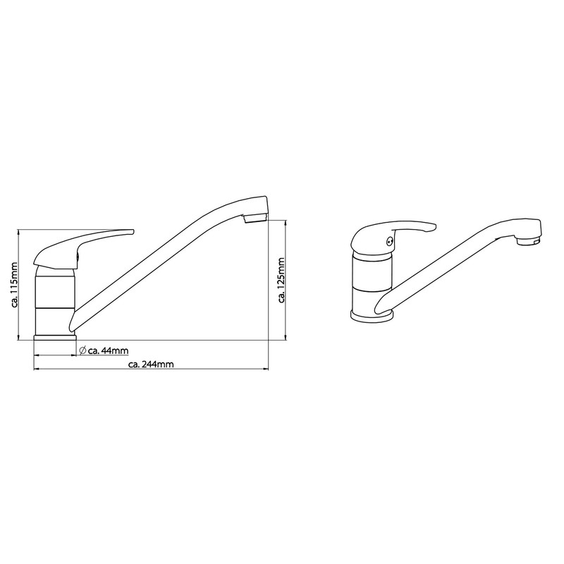 Schütte Athos Plus keukenkraan chroom