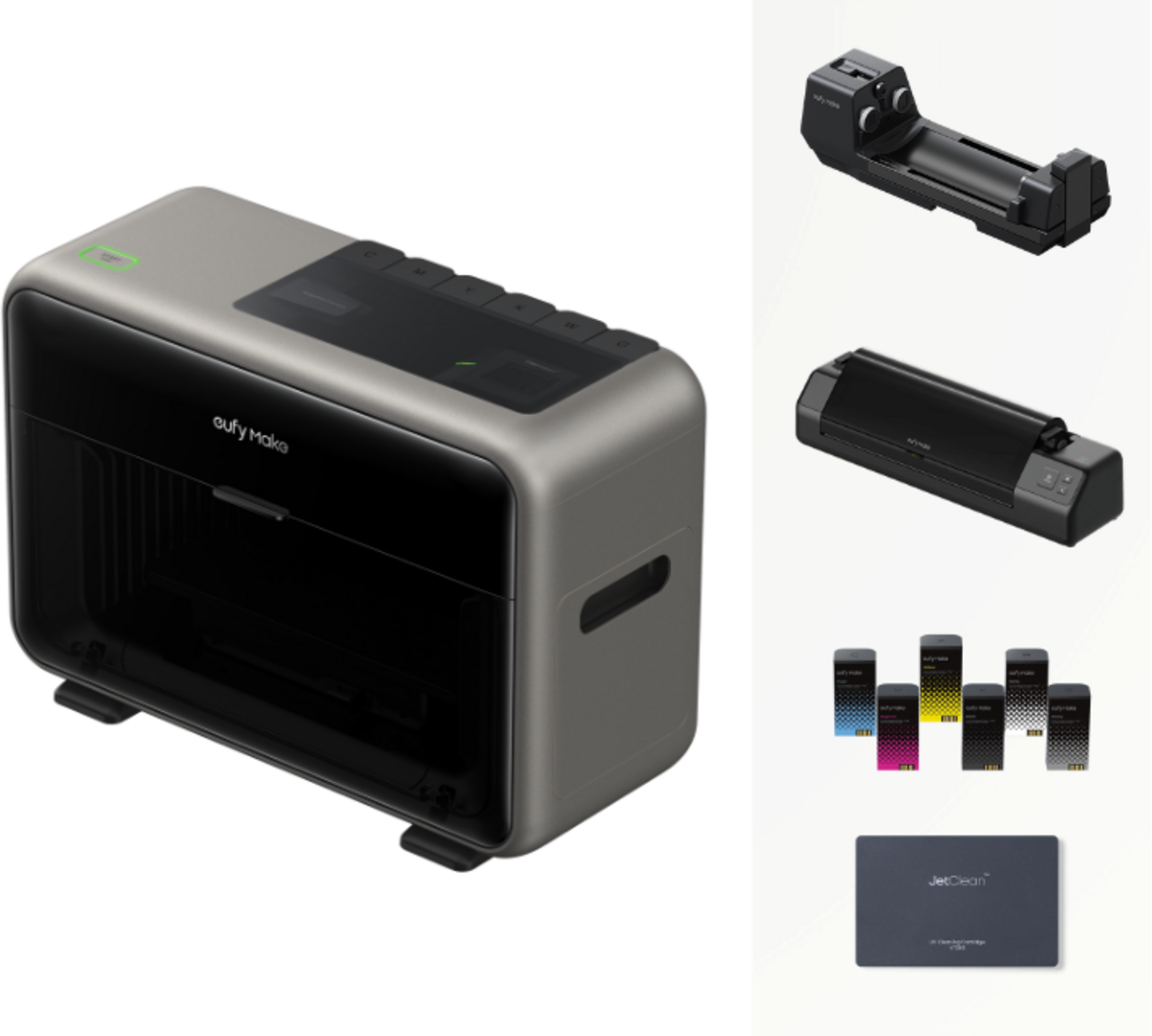 eufyMake  E1 Deluxe-Set, 1 Set    UV Drucker mit UV DTF Laminiergerät & Rotary Printing Attachment