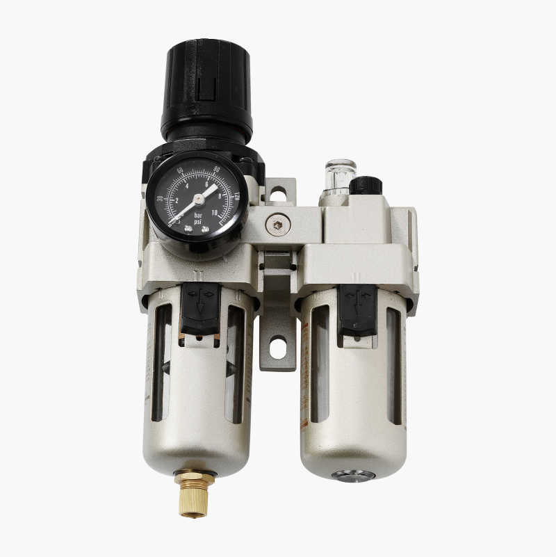 Trykkregulator med filter og tåkesmører