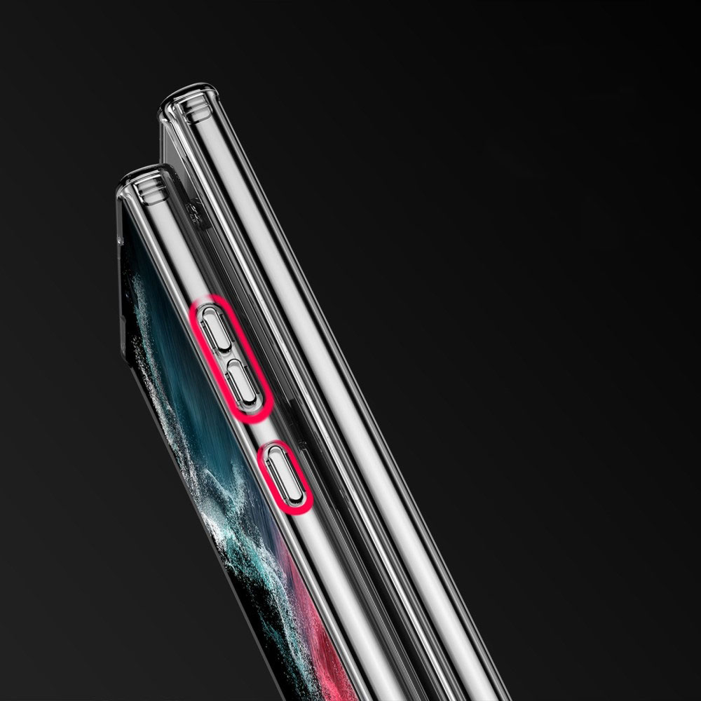 Samsung Galaxy S23 Ultra 5G Hybrid Hardcase Hülle TPU Bumper   Kunststoff Rückseite - Transparent