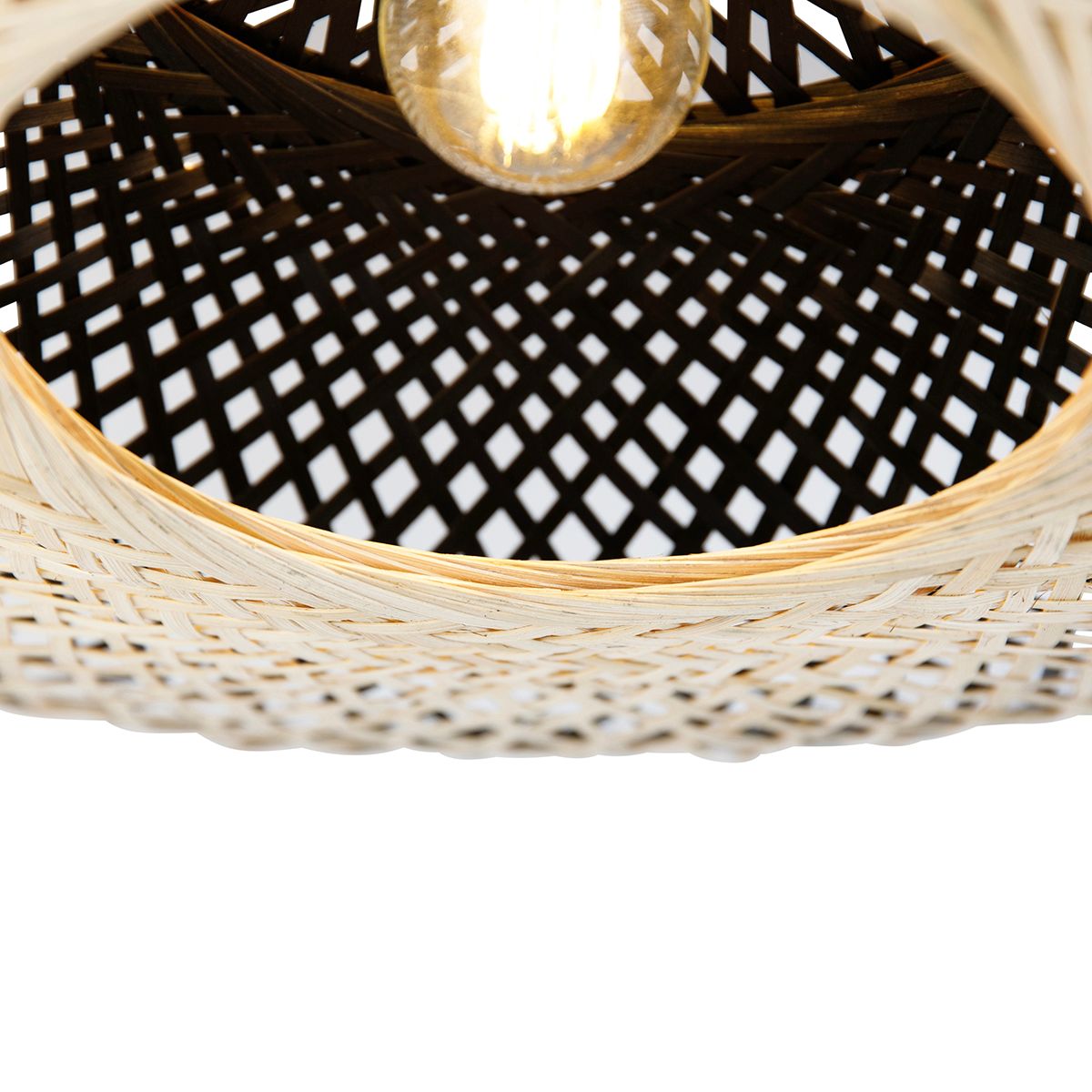 Oosterse plafondlamp bamboe 50 cm - Rina