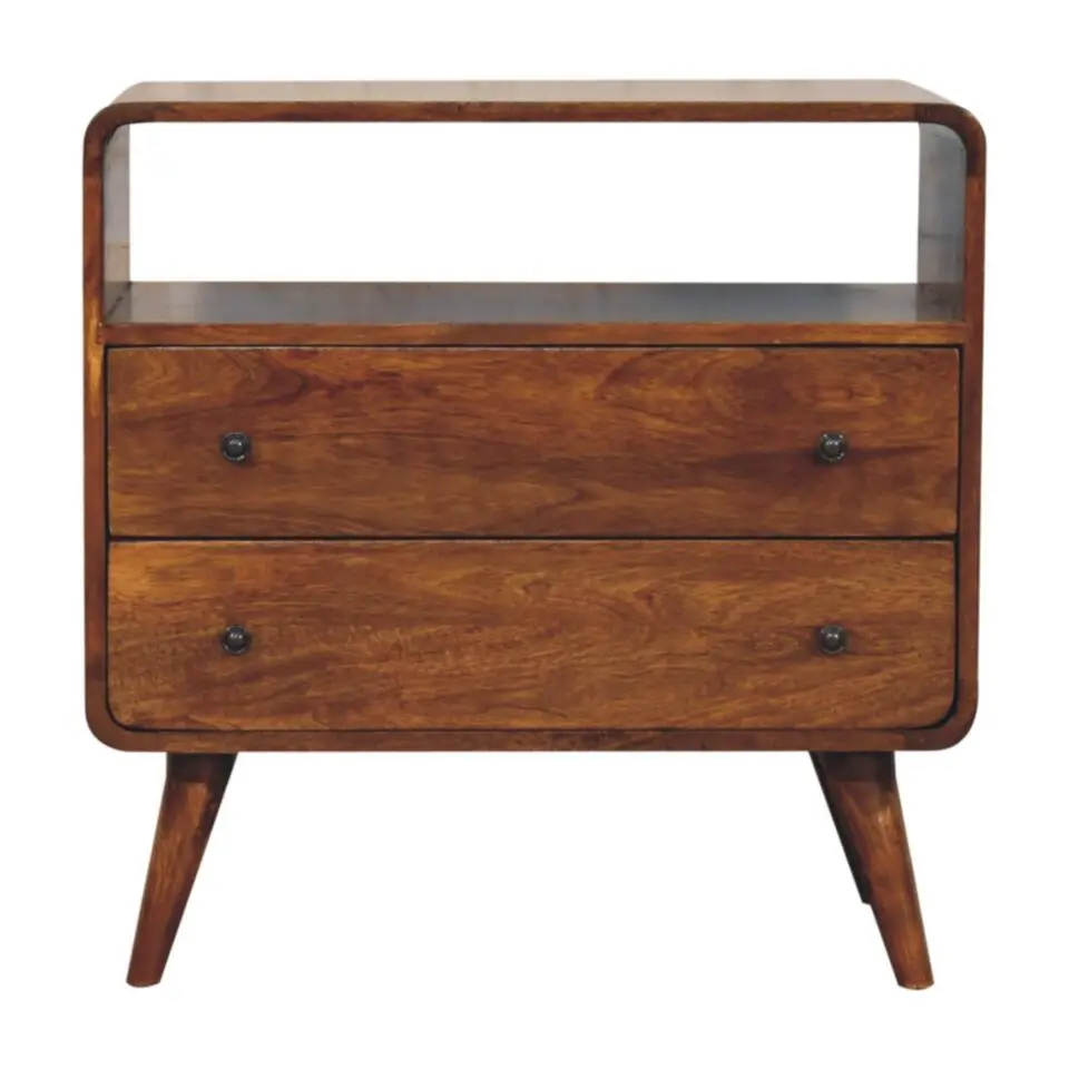 Artisan Furniture Solid hout Gebogen Nordic Charme Sidetable