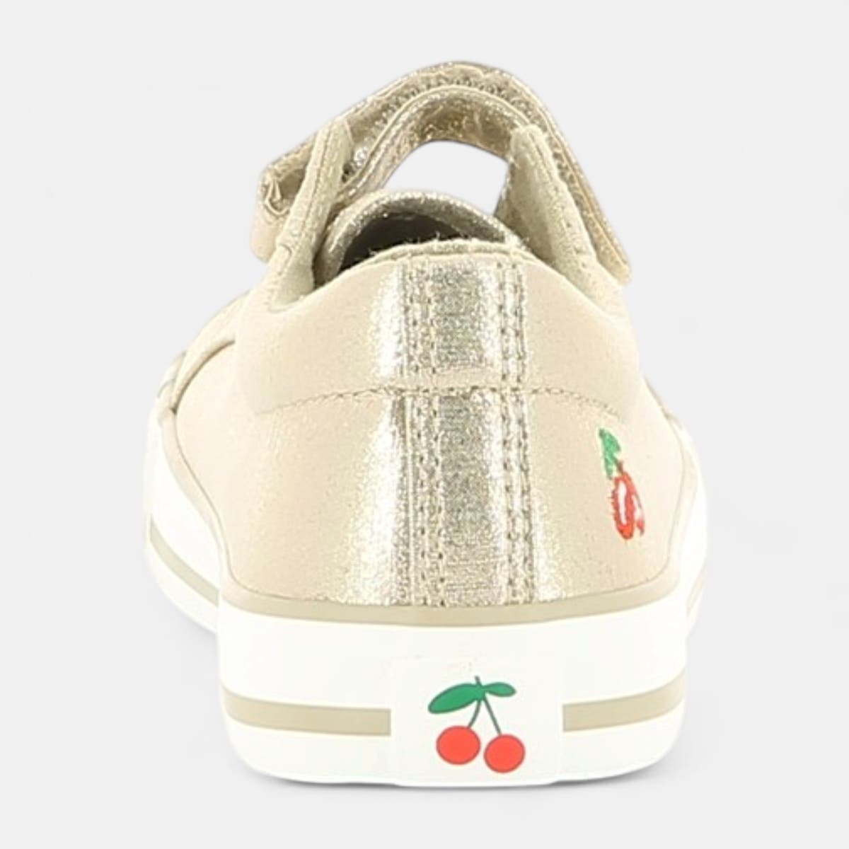Baskets en toile Fille or