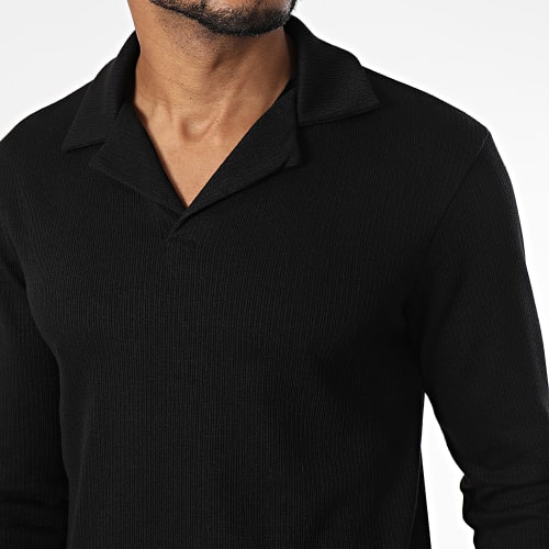 Polo Manches Longues Noir