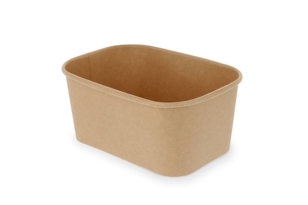 Maaltijdbak karton 1000ml 17,3x12,1x7,5cm Kraft