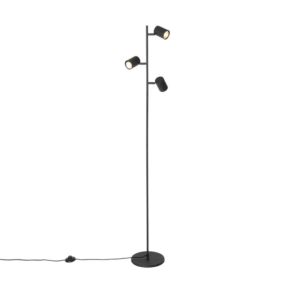 Qazqa vloerlampen jeana zwart gu10