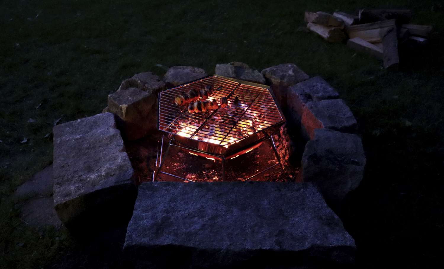 Origin Outdoors Hexagon Grill und Feuerschale 40 x 45 cm