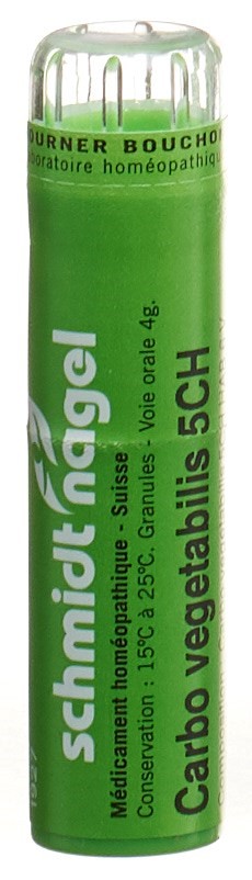 SCHMIDT-NAGEL Carbo vegetabilis 5 CH<br>4 g, Granulat