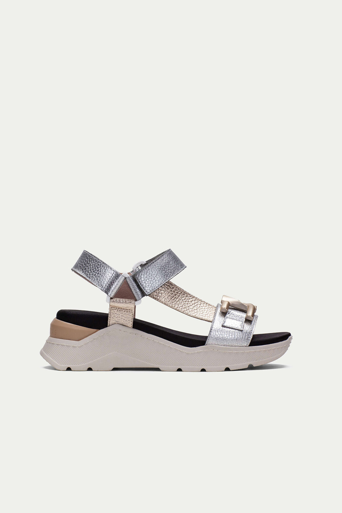Sandalia sport volumen adorno grazia - Cinza