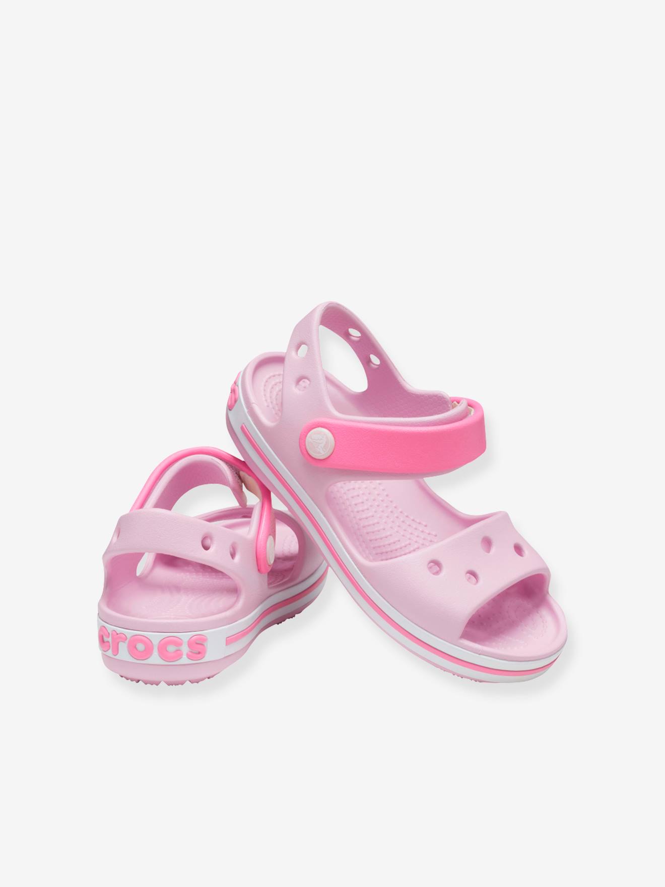 Sandália Crocband Infantil CROCS™ Tamancos para Meninos Rosa Claro Liso