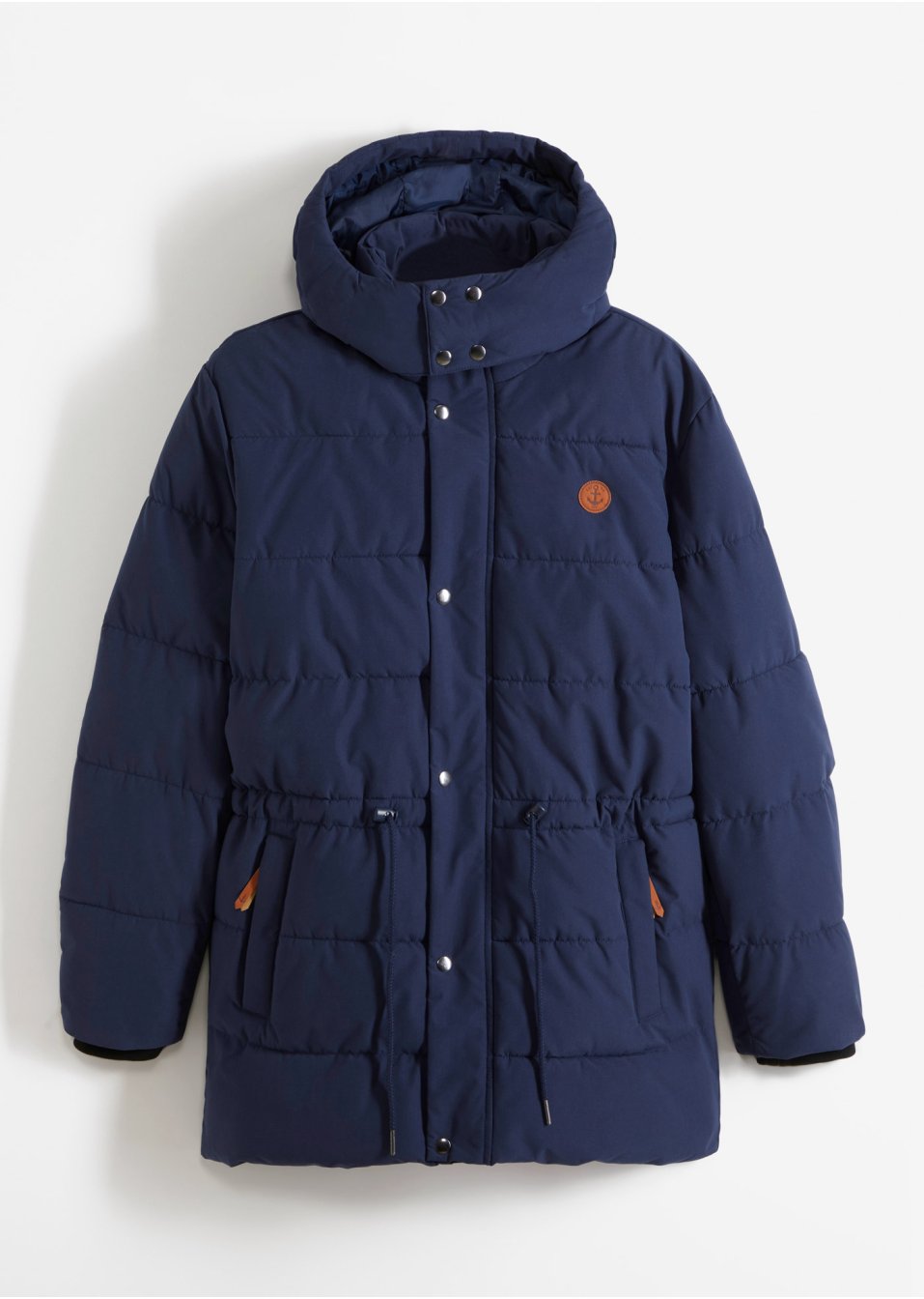 Veste matelassée avec capuche amovible et cordon coulissant en polyester recyclé