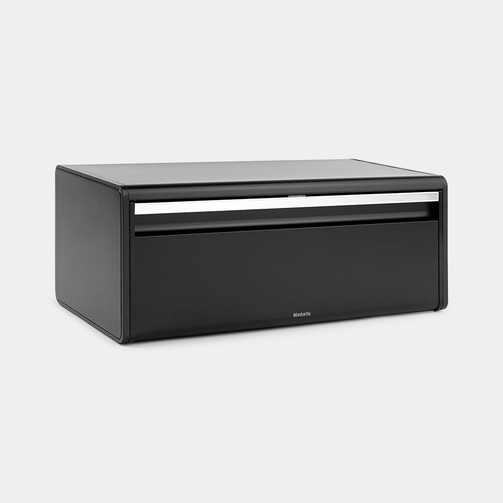 Broodtrommel met klepdeksel, Regular - Matt Black