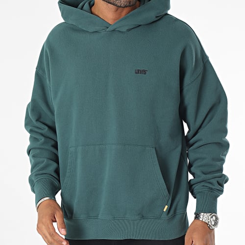 Sweat Capuche A3767 Bleu Pétrole