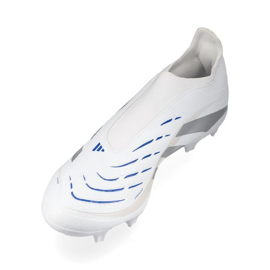 adidas Predator League Laceless FG/AG Polar Victory - Blanc/Argenté/Bleu