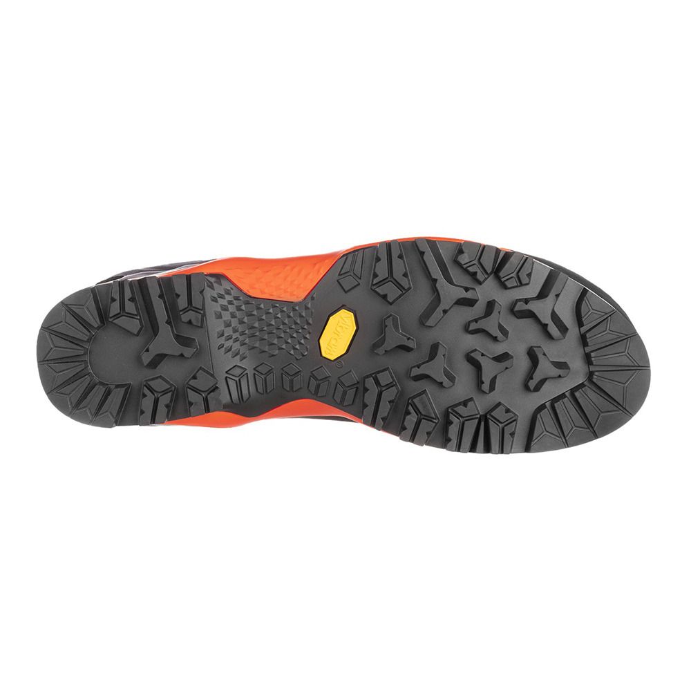 Salewa MS MTN TRAINER MID GTX - Chaussures randonné Homme asphalt/fluo orange