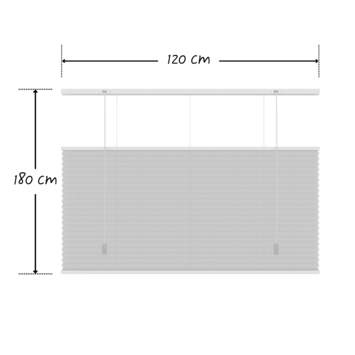 KARWEI enkel plisségordijn lichtdoorlatend wit (kleurnr. 6010) 120x180 cm (bxh)