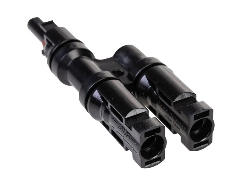 FURBER.power T-Verteiler FC4 1 auf 2, Set Splitter auf zwei Buchsen / Stecker (MC4-kompatibel)