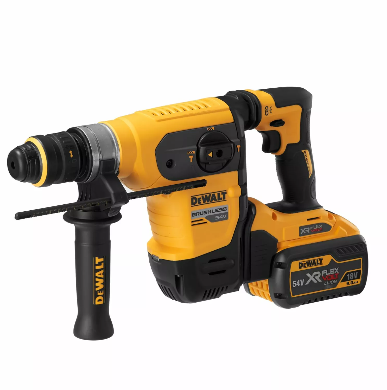 DeWALT DCH417X2-QW 54V Li-ion FlexVolt Accu Combihamer set (2x 9.0Ah) in TSTAK koffer met 17-delige accessoire set