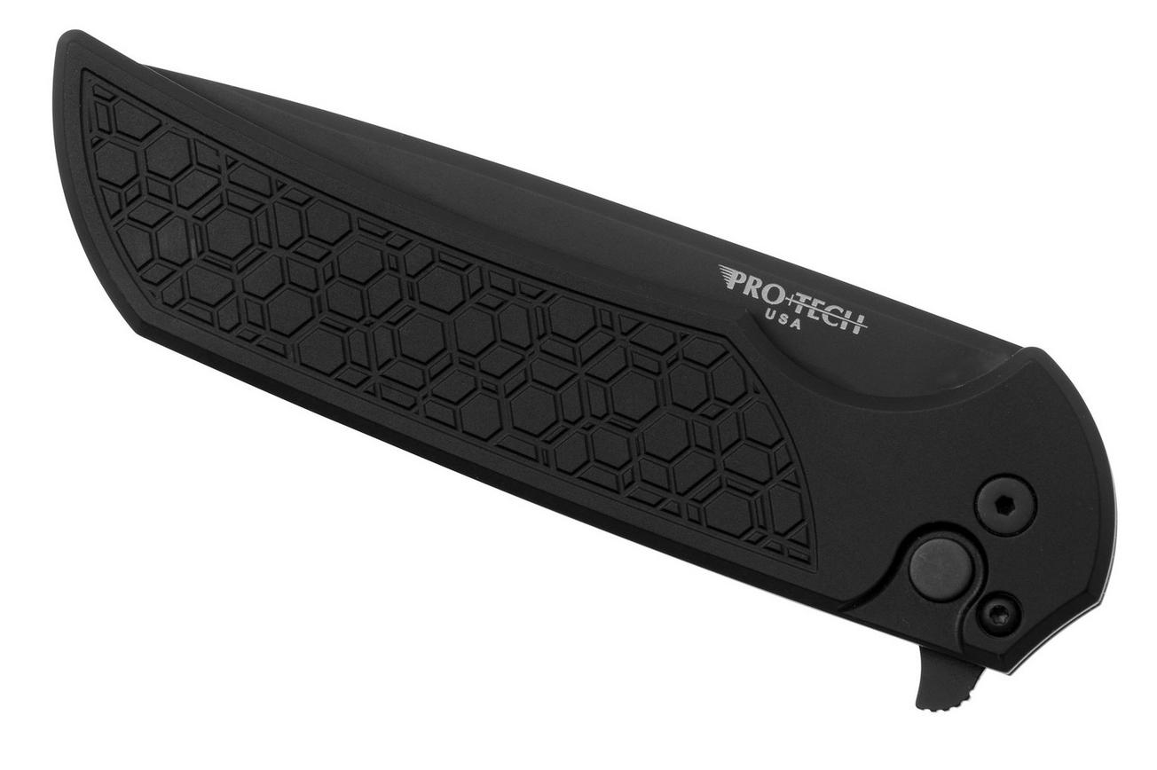 Pro-Tech Mordax MX106-GRIDLOCK, Black DLC MagnaCut, Textured Black Aluminum, zakmes