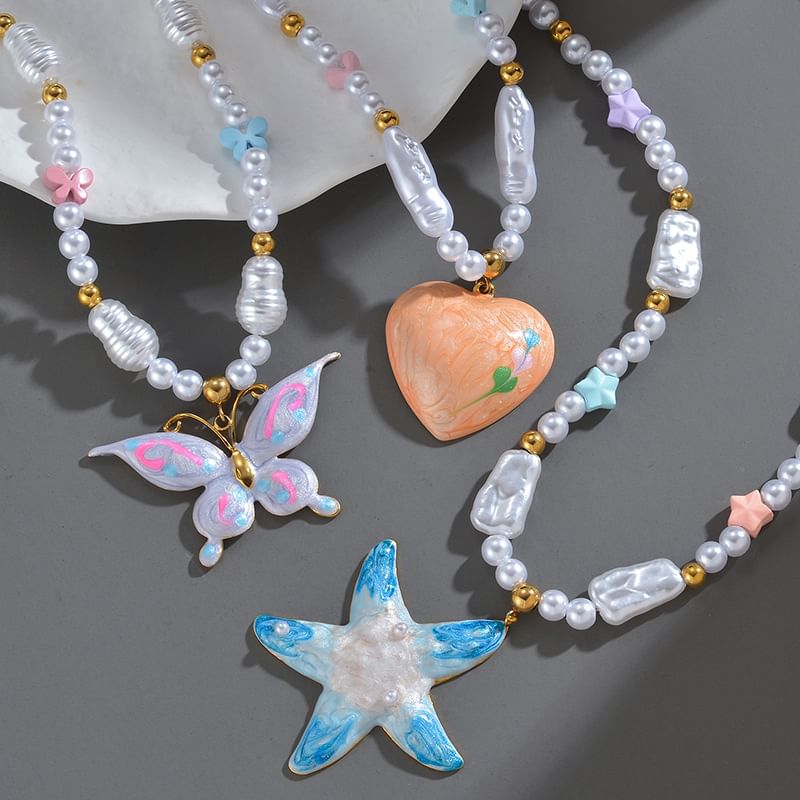 Shangfleur - Ketting met imitatieparels