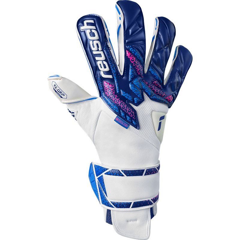 Reusch Gants de Gardien Attrakt RE:GRIP Evolution - Blanc/Bleu/Rose