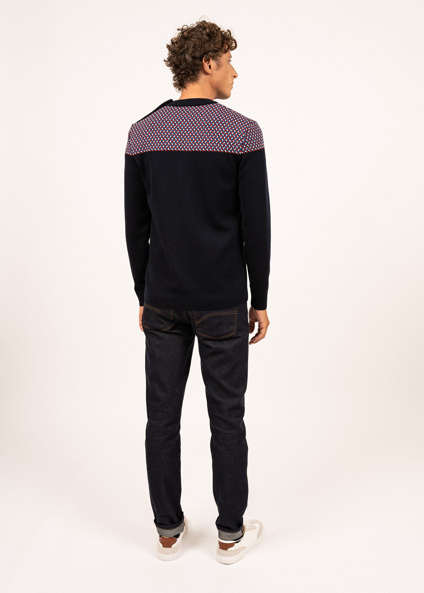 Pull marin jacquard