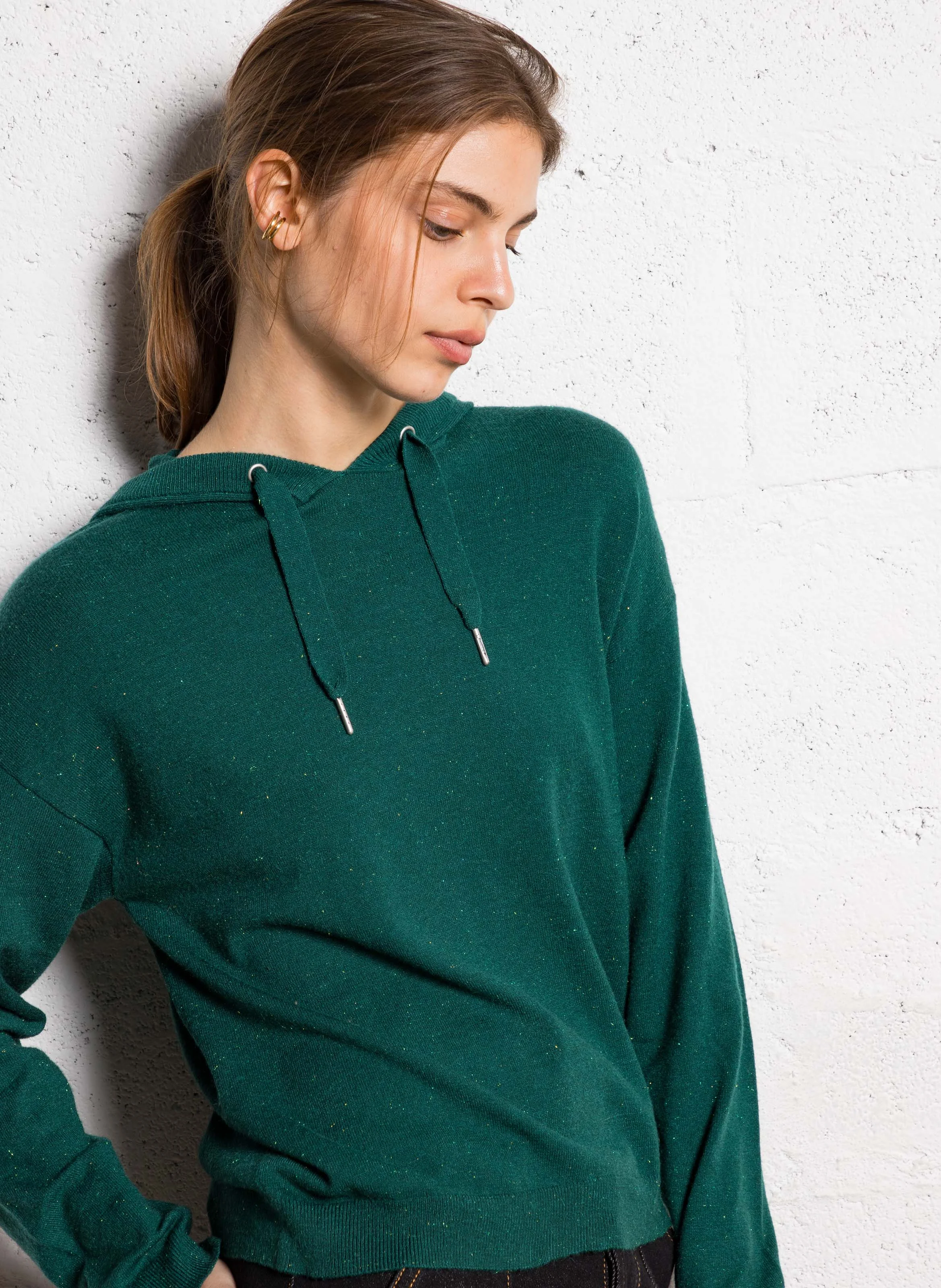Pull à capuche | Vert