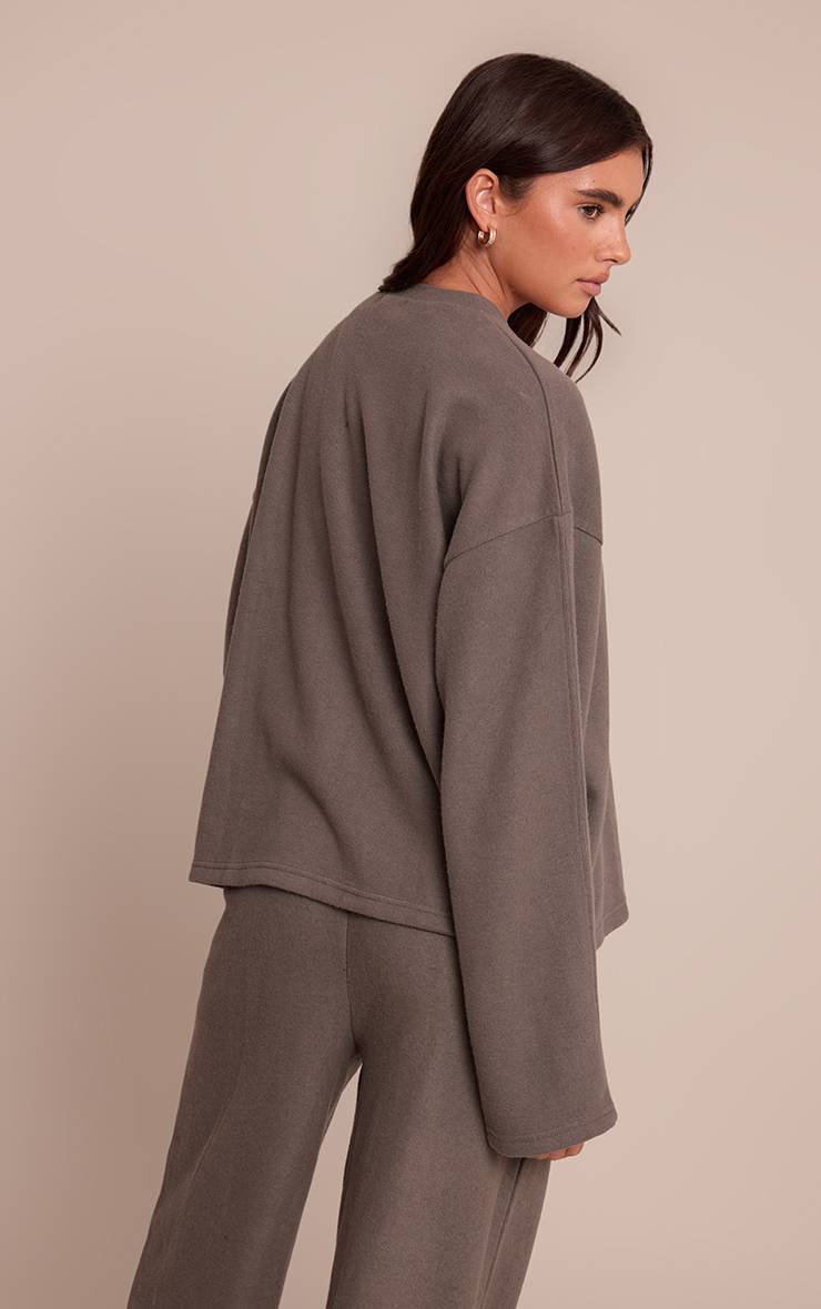 Charbon Ensemble Coordonné Sweat Zippé Toucher Doux