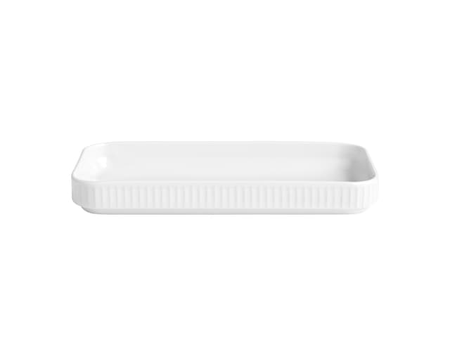 Pillivuyt Plissé Fad rektangulært 24 x 12 cm Hvid