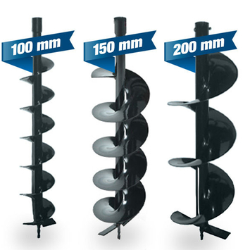 Hyundai grondboor set 100/150/200mm