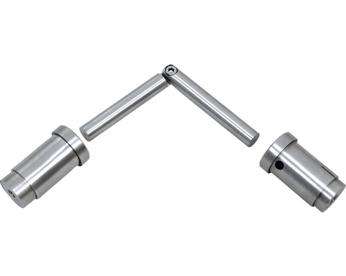 Koppeling met 2 adapters voor leuning RVS V2A Ø 25 mm