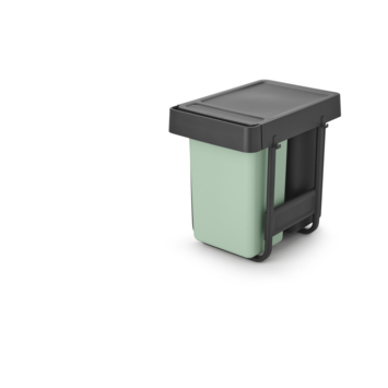 Brabantia Sort & Go Inbouw Prullenbak - 2 x 15 l - Jade Green/Dark Grey