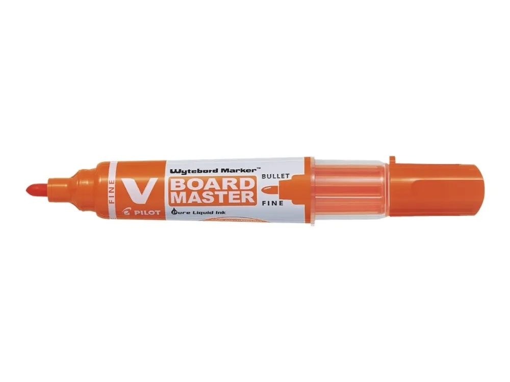 Whiteboardmarker Pilot V-Board Master, rund spids - med 5 stk. ass. farver