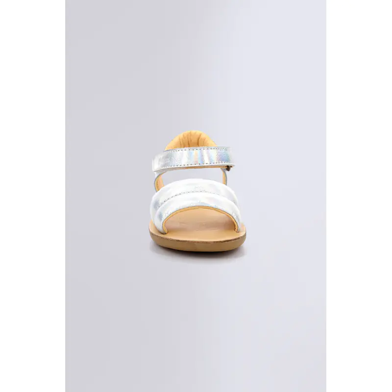 Kickpuff up Argent SANDALES Cuir Fille