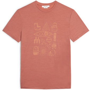 Icebreaker Merino 150 Tech Lite Camp Essentials T-Shirt Cedar Wood Herren