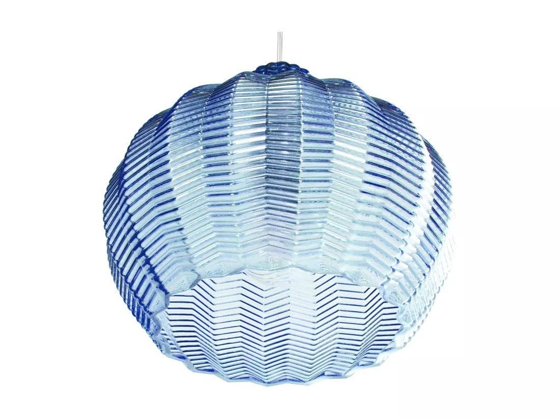 Lampe suspension KEILA Verre Bleu
