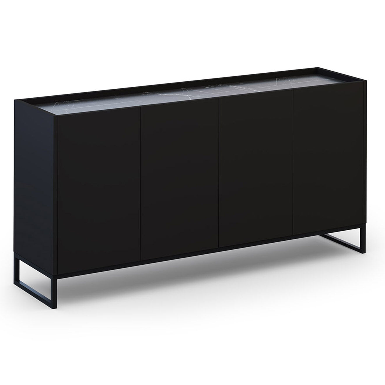 Windsor & Co Buffet Helene noir - 160x40x80 cm