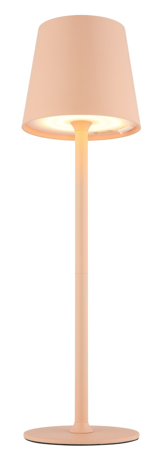 LED-Tischleuchte - pfirsichfarben matt - USB - Touch