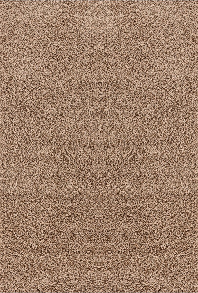 Modern hoogpolig shaggy vloerkleed, donkerbeige, 160x220 cm, LILLY
