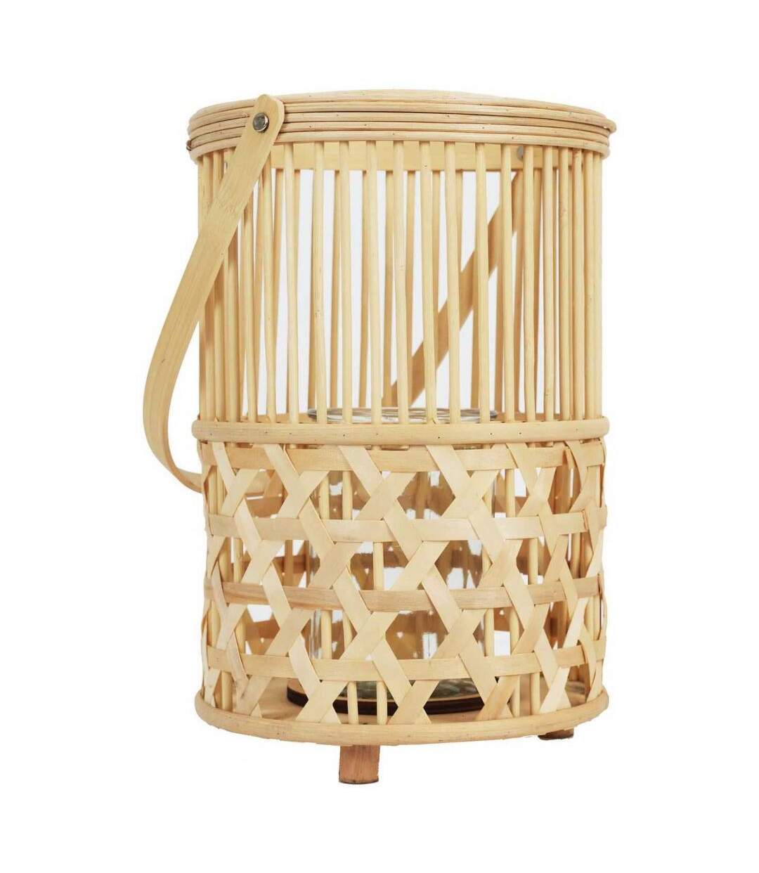 Lanterne en bambou tressé 22 x 55 cm