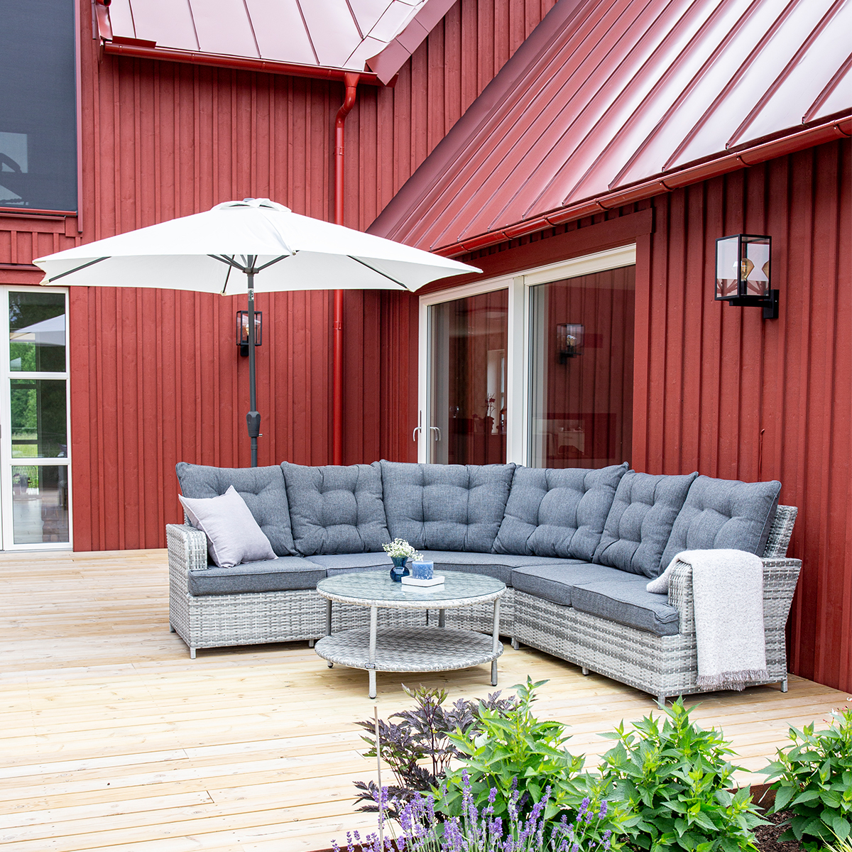 Verstelbare parasol Brandon Wit