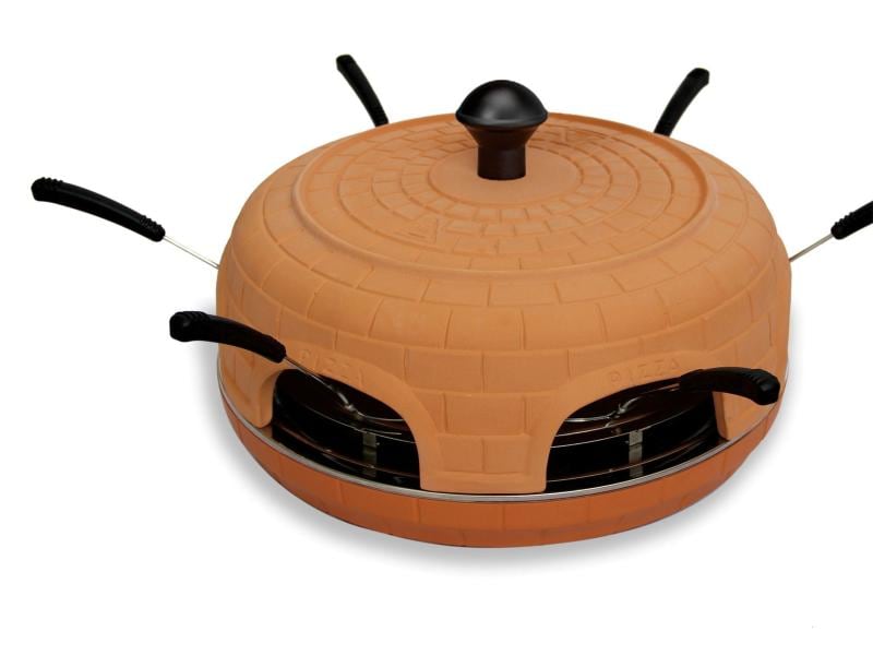 OHMEX Pizzaofen Mini für 6 Personen Pizza-Dom aus Terracotta