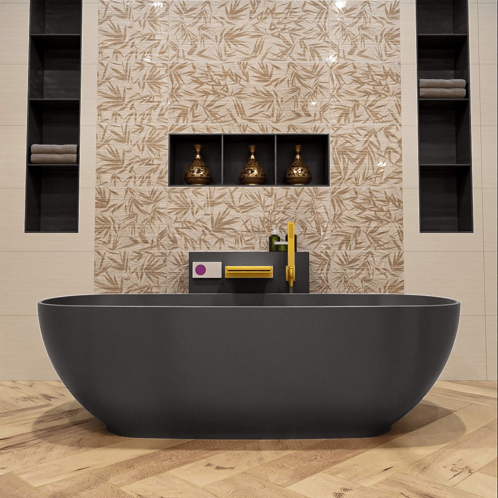 Mondiaz Rock vrijstaand bad 170x70cm kleur dark grey