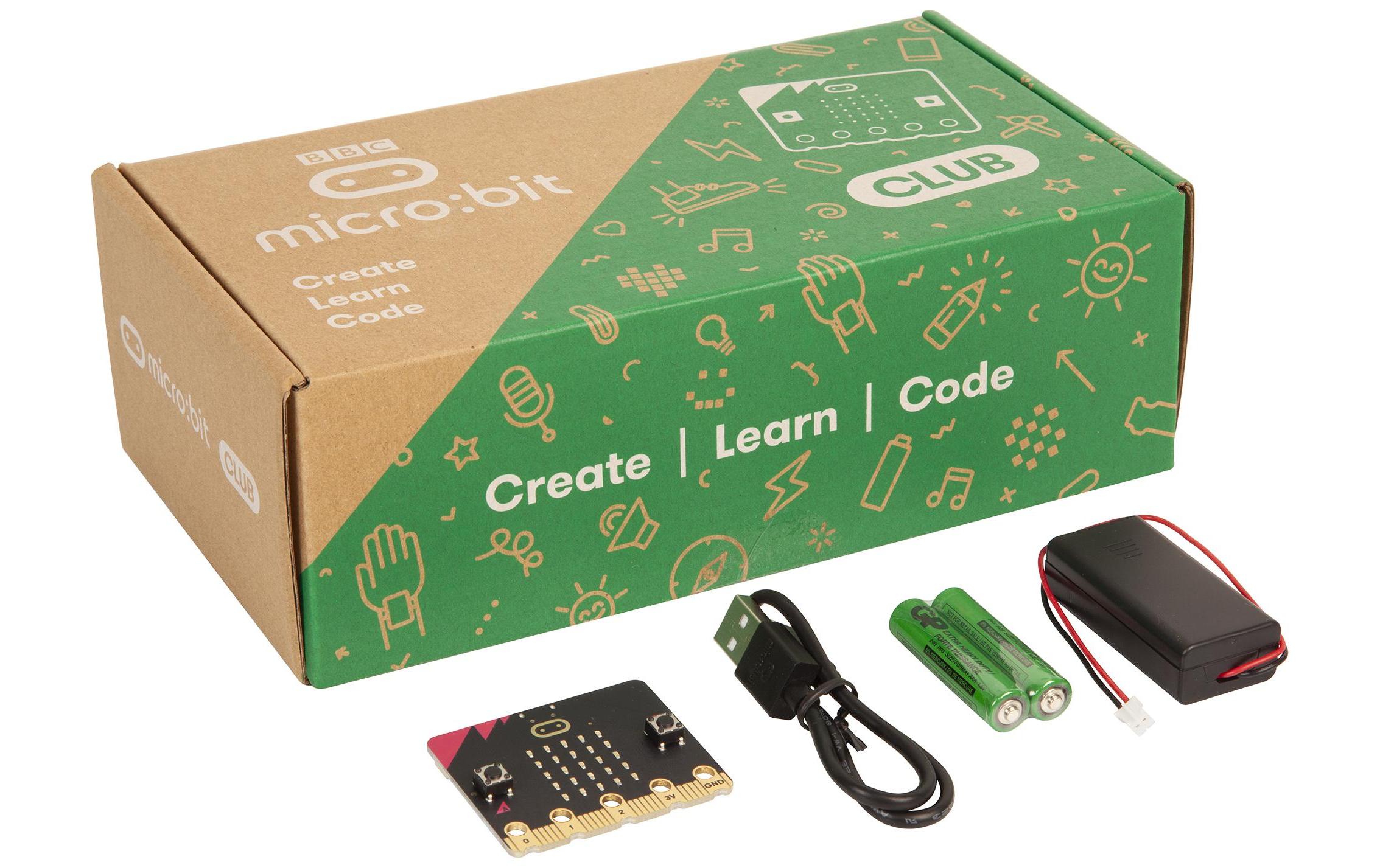 Entwicklerboard micro:bit V2.2 Club 10 Stück<br>Entwicklerboard im Taschenformat mit 5 x 5 LED-Matrix