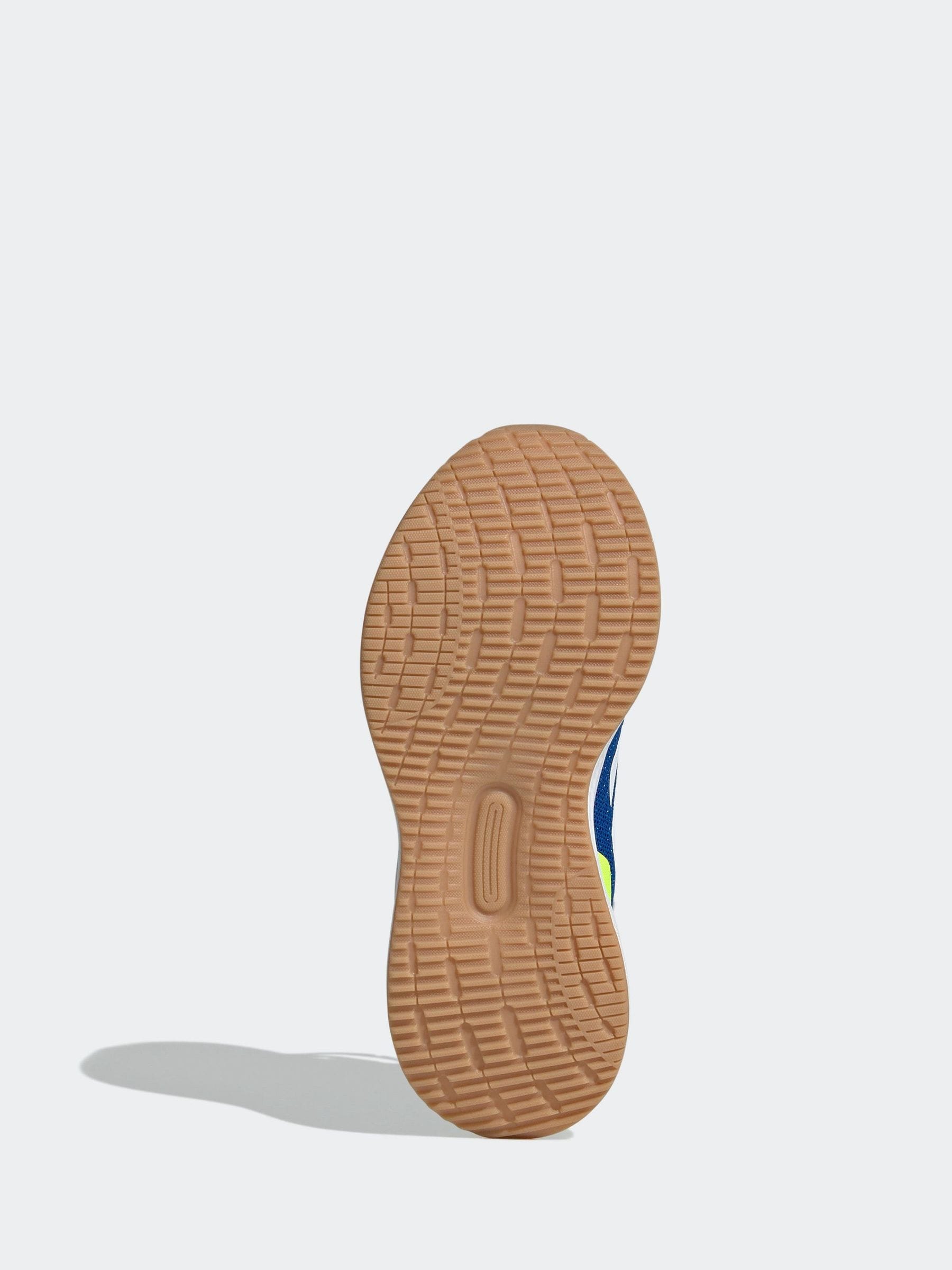 Blauw/limoengroen - adidas Runfalcon 5 kindersneakers met elastische veters