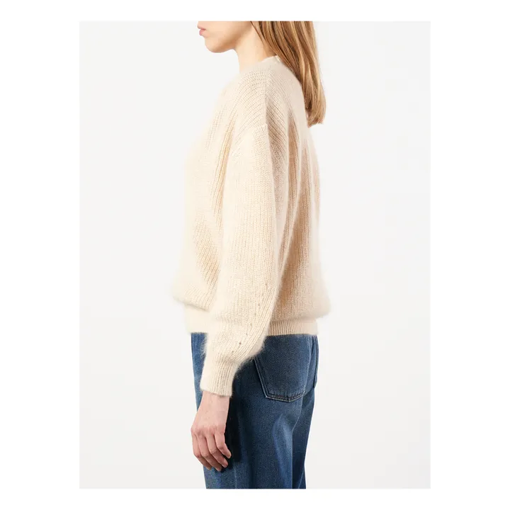 Bellerose Pull Usev Mohair et Coton Bio - Collection Femme  | Ecru