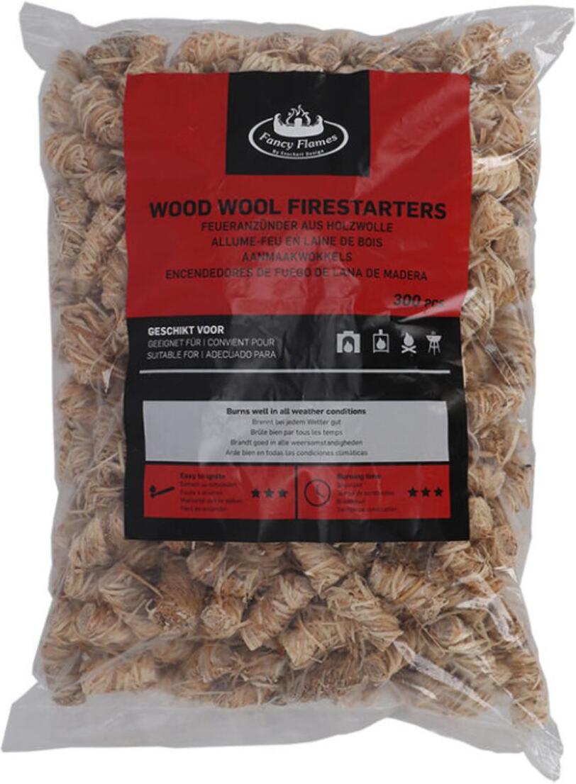 Esschert Design aanmaakhoutwol Fancy Flames 300 stuks