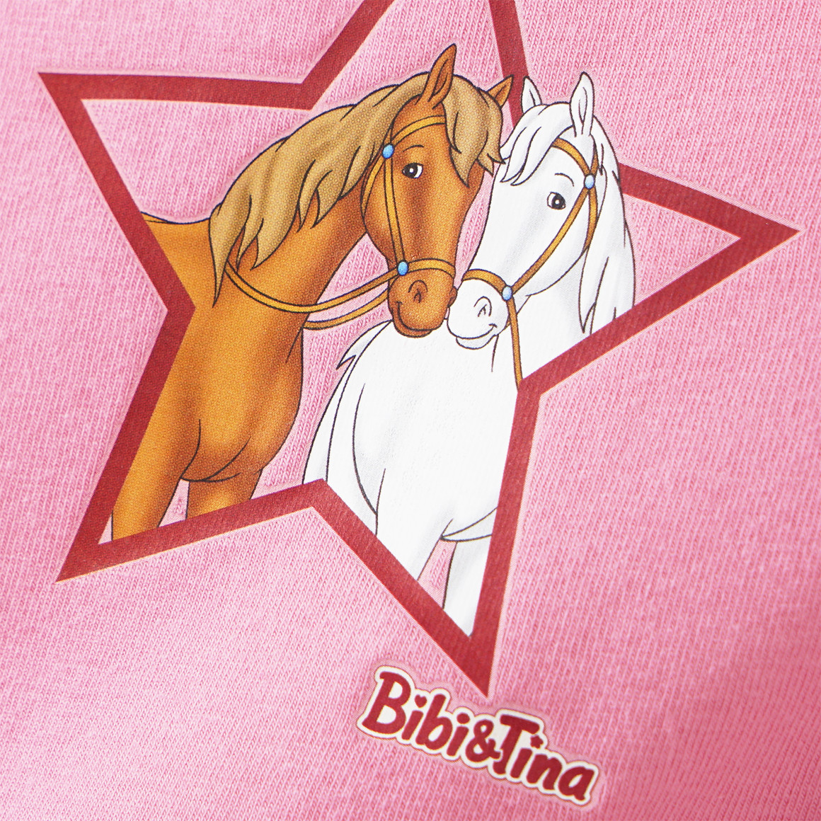 Topolino 2 Bibi & Tina Unterhemden mit Print weiss / rosa